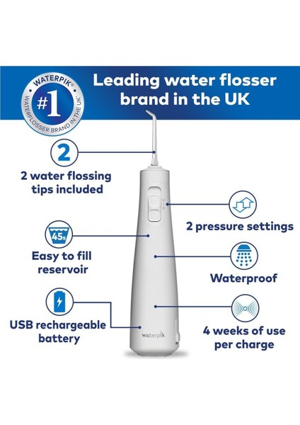 Pulse Kablosuz Ağız Irigatörü %999 Plak Temizleme 2 Basınç Modu