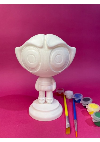 Powerpuff Girls – Buttercup Figür Boyama Seti 15 CM3D Yazıcı Üretimi + 6 Renk Akrilik Boya + 2 Fırça fiyatları