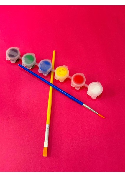 Patrick Figür Boyama Seti – 15 cm | 3D Yazıcı Üretimi | 6 Renk Akrilik Boya + 2 Fırça Kendin Yap Set