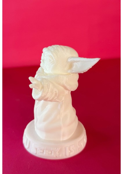 Baby Yoda Figürü Boyama Seti – 15 cm | 3D Baskı + 6 Akrilik Boya + 2 Fırça Kendin Yap Seti