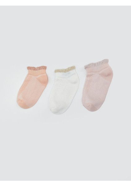 Yeni Sezon Basic Kiz Bebek Patik Corap 3'lu - S58635Z1