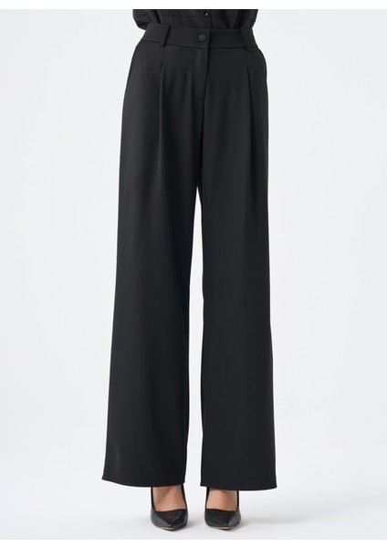 Normal Bel Normal Siyah Kadın Pantolon M1MZ1010130137