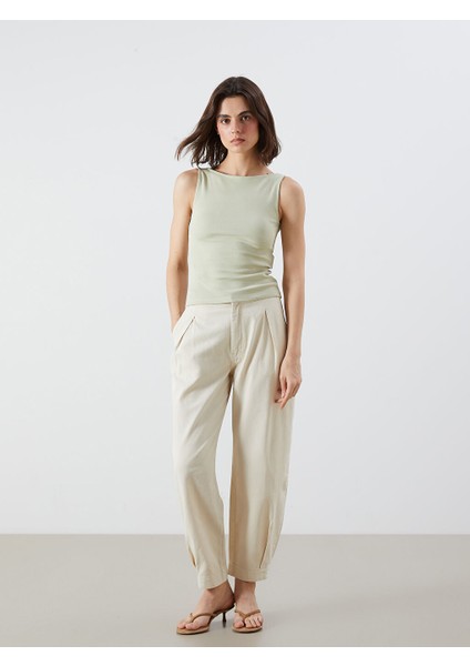 Yeni Sezon Beli Lastikli Carrot Fit Kadin Jean Pantolon - S5Q922Z8