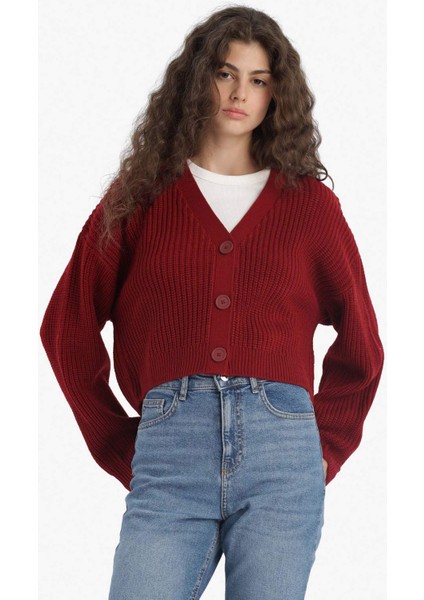 Regular Fit V Yaka Düğmeli Triko Hırka U2052AZ25WN indirimleri