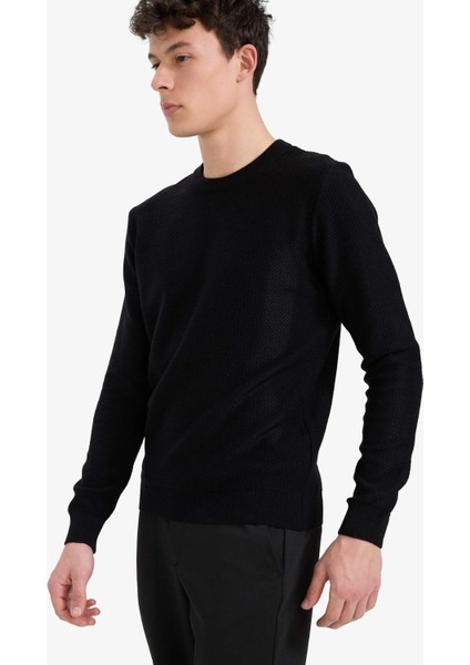 Standart Fit Bisiklet Yaka Triko Kazak C9618AX25AU fırsatları