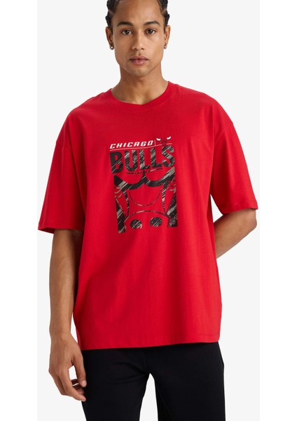 fit Nba Chicago Bulls Oversize Geniş Kalıp Bisiklet Yaka Kısa Kollu TIŞÖRT E5911AX25AU fırsatları