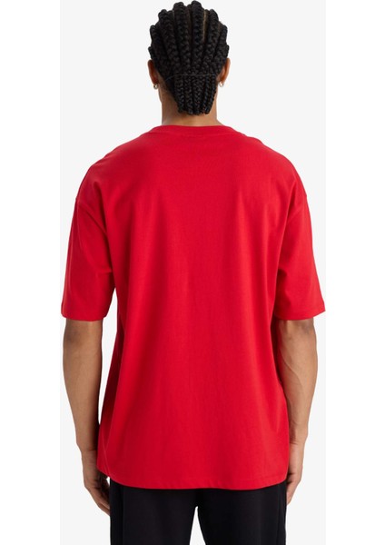 fit Nba Chicago Bulls Oversize Geniş Kalıp Bisiklet Yaka Kısa Kollu TIŞÖRT E5911AX25AU