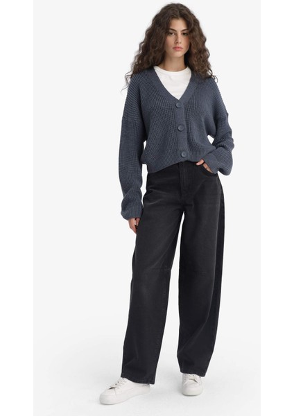 Regular Fit V Yaka Düğmeli Triko Hırka U2052AZ25WN fiyatları