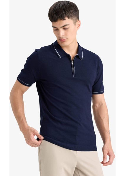 Standart Fit Polo Yaka Triko Kısa Kollu Tişört D6199AX25AU fırsatları