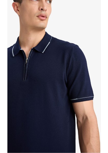 Standart Fit Polo Yaka Triko Kısa Kollu Tişört D6199AX25AU indirimleri