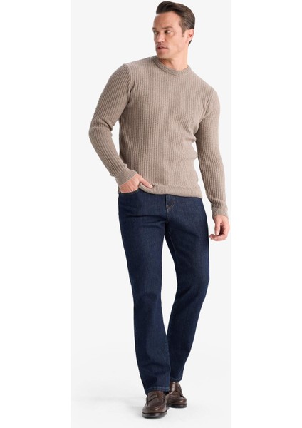 Standart Fit Bisiklet Yaka Basic Dokulu Triko Kazak E0811AX25WN fiyatları