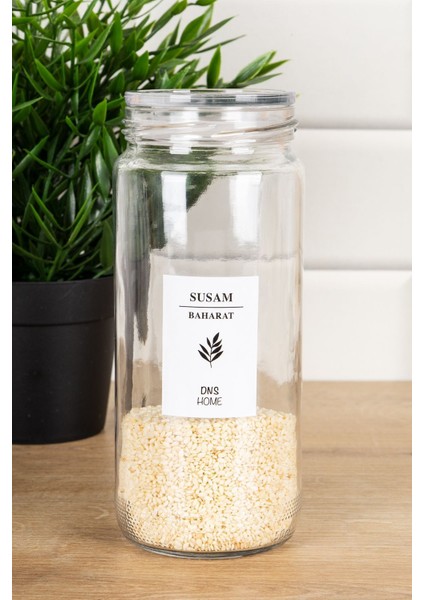 6'lı Cam Kavanoz Seti, Baharatlık ve Saklama Kabı, 500 Ml, Etiketli ve Şık Tasarım modelleri