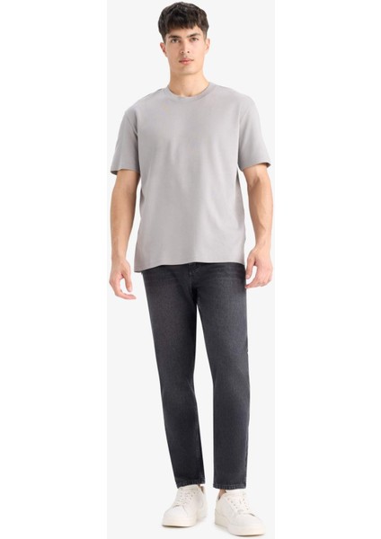 %100 Pamuk Regular Fit Bisiklet Yaka Basic Düz Kısa Kollu Tişört E7961AX25AU fiyatları