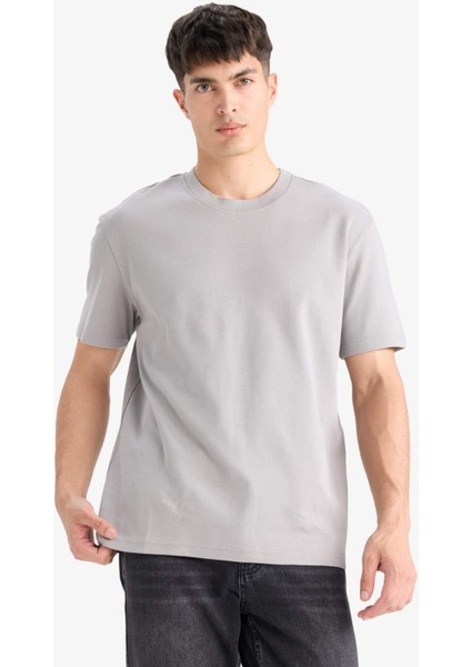 %100 Pamuk Regular Fit Bisiklet Yaka Basic Düz Kısa Kollu Tişört E7961AX25AU modelleri