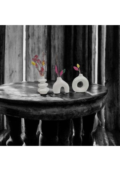 Gözdehobi Nordic Essence Craft Set | Dekoratif Minimal Kuru Çiçek Ev Dekorasyon Biblo Vazo Hediyelik modelleri