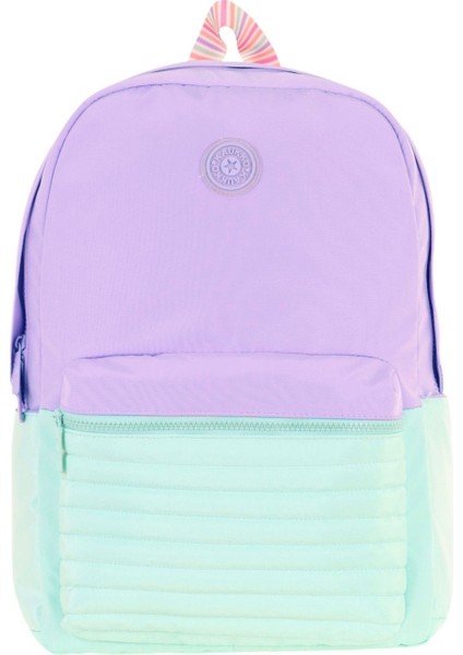 Quick Kız Çocuk Üç Bölmeli Mor Turkuaz Kapitone Detaylı Okul Sırt Çantası - K1791 fiyatları