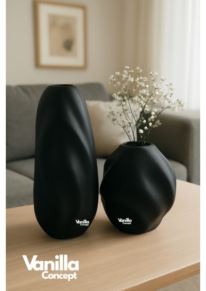 Vanilla Vazo 2’li Set | Ev Dekorasyonu Parlak Vazo Set fiyatları