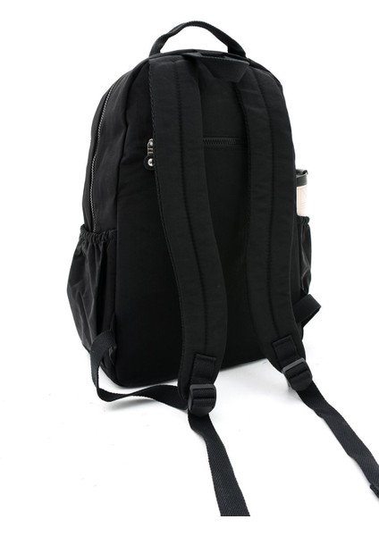 Unisex Suya Dayanıklı Krinkıl Kumaş Çok Gözlü Orta Boy Laptop Okul ve Sırt Çantası