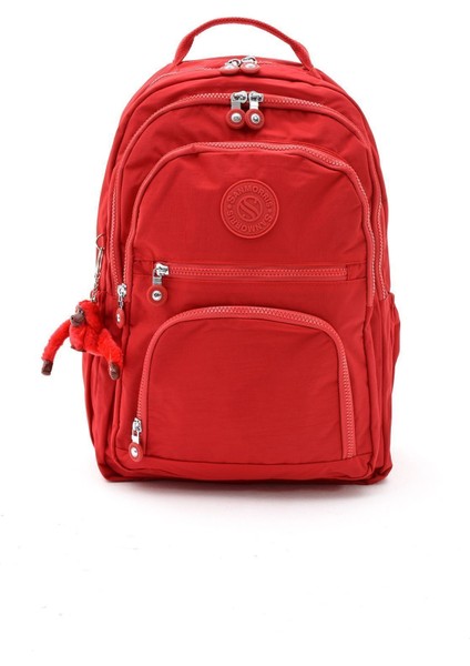 Unisex Suya Dayanıklı Krinkıl Kumaş Çok Gözlü Orta Boy Laptop Okul ve Sırt Çantası fırsatları