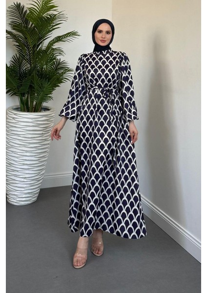 Linya Balık Sırtı Elbise Lacivert fiyatları