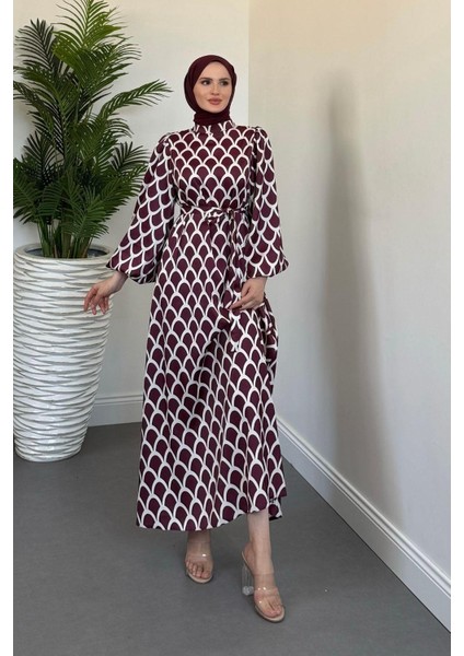 Linya Balık Sırtı Elbise Mürdüm fiyatları