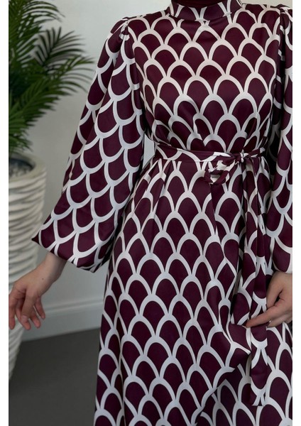 Linya Balık Sırtı Elbise Mürdüm fırsatları