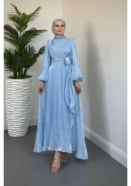 Celia Yandan Bağlamalı Janjan Abiye Bebe Mavisi fiyatları