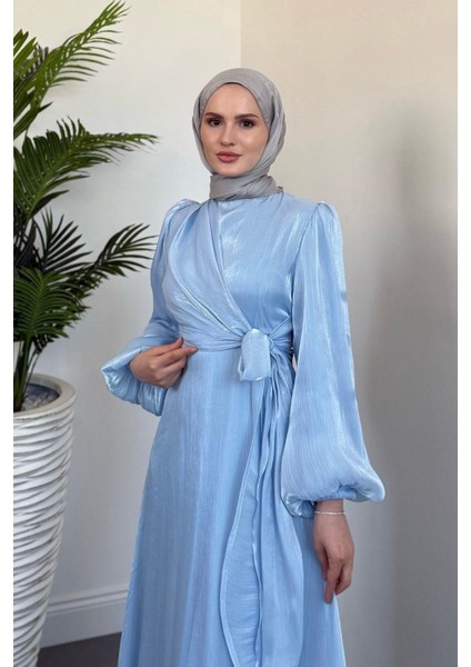 Celia Yandan Bağlamalı Janjan Abiye Bebe Mavisi fırsatları