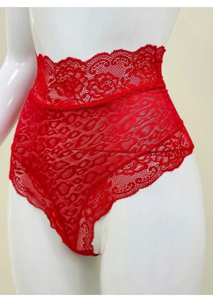 Kırmızı Dantelli Yüksek Bel Külot venüs-K1011 fırsatları