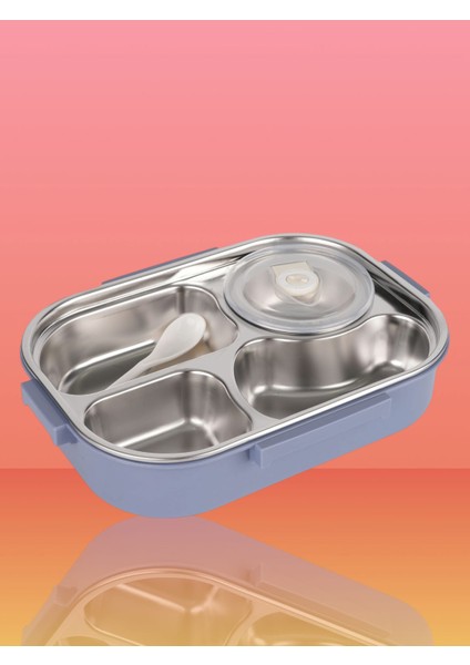 Üç Bölmeli, Kapaklı, Paslanmaz Çelik, Lila Yemek Saklama ve Taşıma Kabı/kutusu 1000 Ml. (465) fırsatları