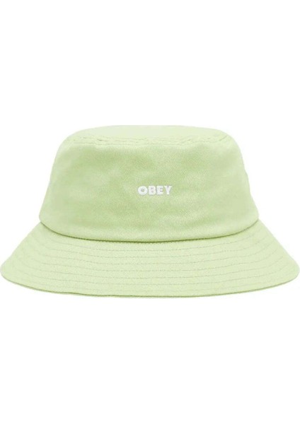 Yumuşak Pamuklu Unstructured Flat Top Bucket Hat - Obey Işlemeli, 3 Renk Seçeneği modelleri