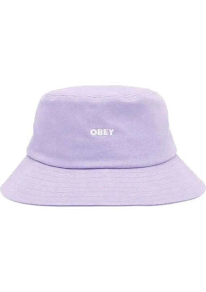 Yumuşak Pamuklu Unstructured Flat Top Bucket Hat - Obey Işlemeli, 3 Renk Seçeneği fırsatları