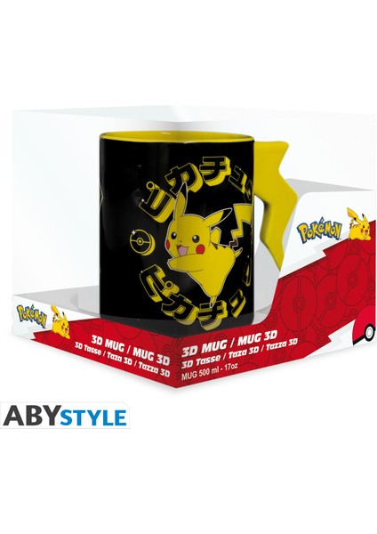 Abystyle - Pokemon - Mug 3D Handle - Pikachu Lightening Bolt X2 - ABYMUGA345 fırsatları