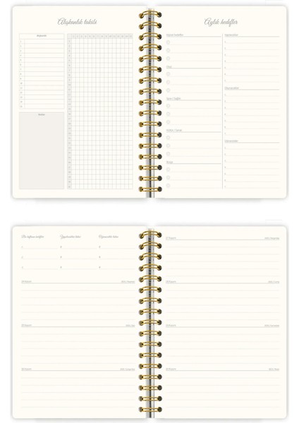 Spiralli Sert Kapak A5 Akademik Ajanda 2025-2026.