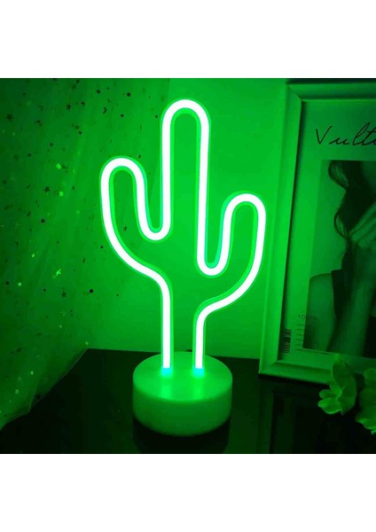 Kaktüs Neon Gece Lambası Işıklı Dekoratif Aksesuar Parti, Düğün, Fotoğraf Çekimi Için Özel Hediyelik Dekor fiyatları