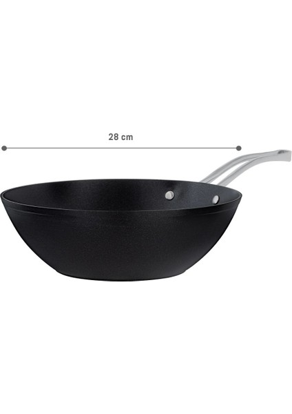 Titanium Professional Wok Tava - Siyah - 28 cm fırsatları
