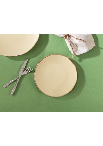 Colores Pasta Tabağı - Krem - 21 Cm