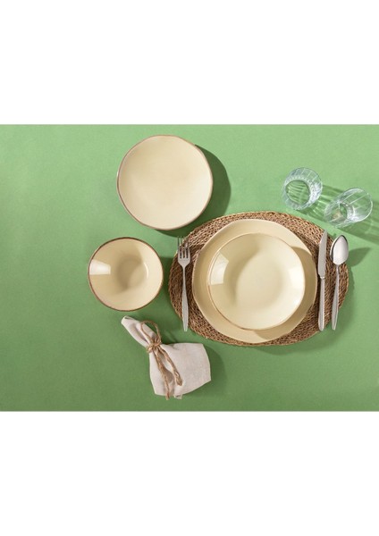 Colores Pasta Tabağı - Krem - 21 Cm fırsatları