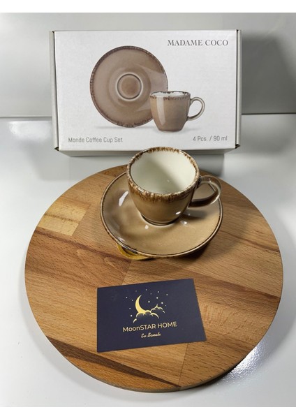 Monde 2 Kişilik Kahve Fincanı Takımı - Pudra - 90 Ml modelleri