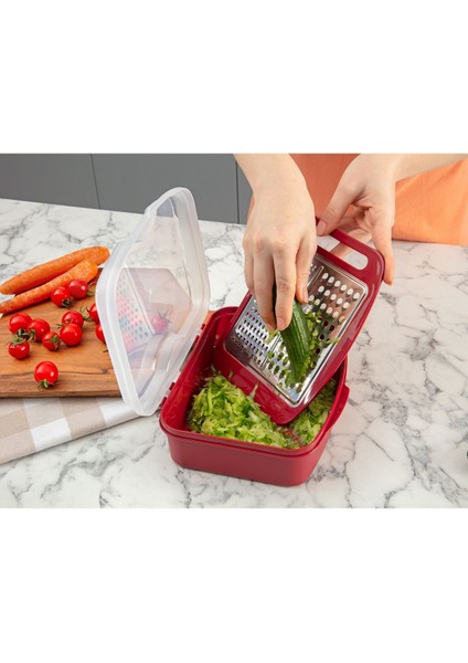 Cary Layer Saklamalı Rende - Carmen Kırmızı