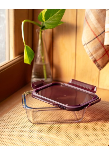 Modena Dikdörtgen Kapaklı Borosilikat Cam Saklama Kab fiyatları