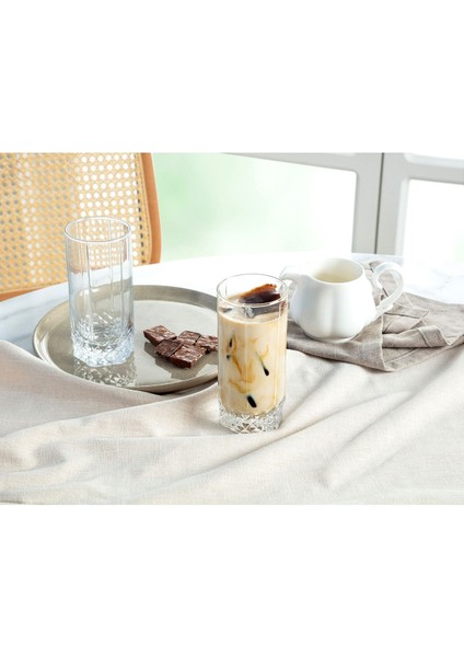Pamella 4'lü Su Bardağı Seti Şeffaf Cam Modern Tasarım 290 ml fiyatları
