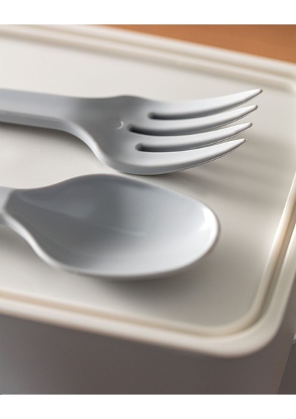 Bonnie Kaşıklı Beslenme Kutusu Gri Renkli Pratik Plastik 1000 ml Kız Çocuk İçin modelleri