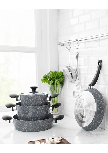Gordes Granite Look 7 Parça Tencere Seti fiyatları