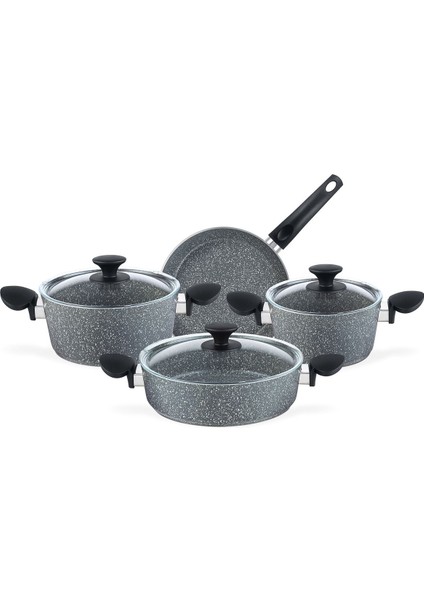 Gordes Granite Look 7 Parça Tencere Seti modelleri