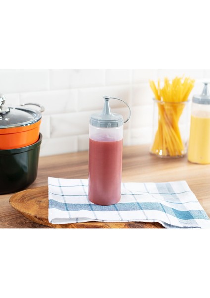 Vernon 400 ml Sos Şişesi Kolay Temizlenebilir Baharat Düzenleyici Plastik