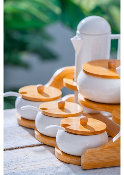 6'lı Porselen Baharat ve Yağlık Seti, Şık ve Kullanışlı Mutfak Aksesuarı fiyatları