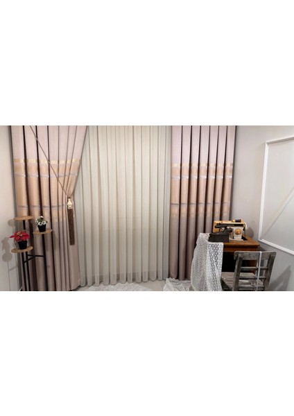 Nivemeshome Yeni Sezon Liva 1/3 Sık Pileli Fon Perde Apm