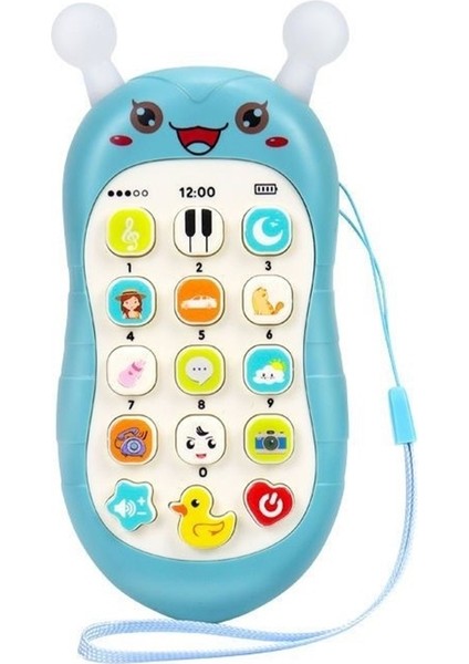 Çocuk Cep Telefonu Oyuncakları 0-3 Yaş Bebek Çiğneyebilir Eğitici Erken Eğitim Bebek Çok Fonksiyonlu Müzik Telefonu Erkek ve Kız (Yurt Dışından)