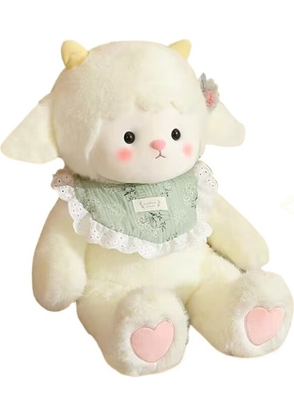 35CM Kuzu Bebek Çocuk Peluş Oyuncak Bez Bebek Bebek Sevimli Saç Oturma Odası Dekorasyon Hediye (Yurt Dışından)